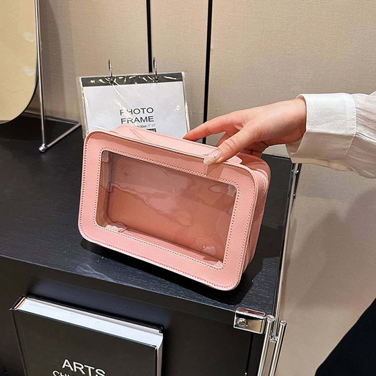 NEW SOLID COLOR SIMPLE TRANSPARENT COSMETIC BAG_CWAB4497