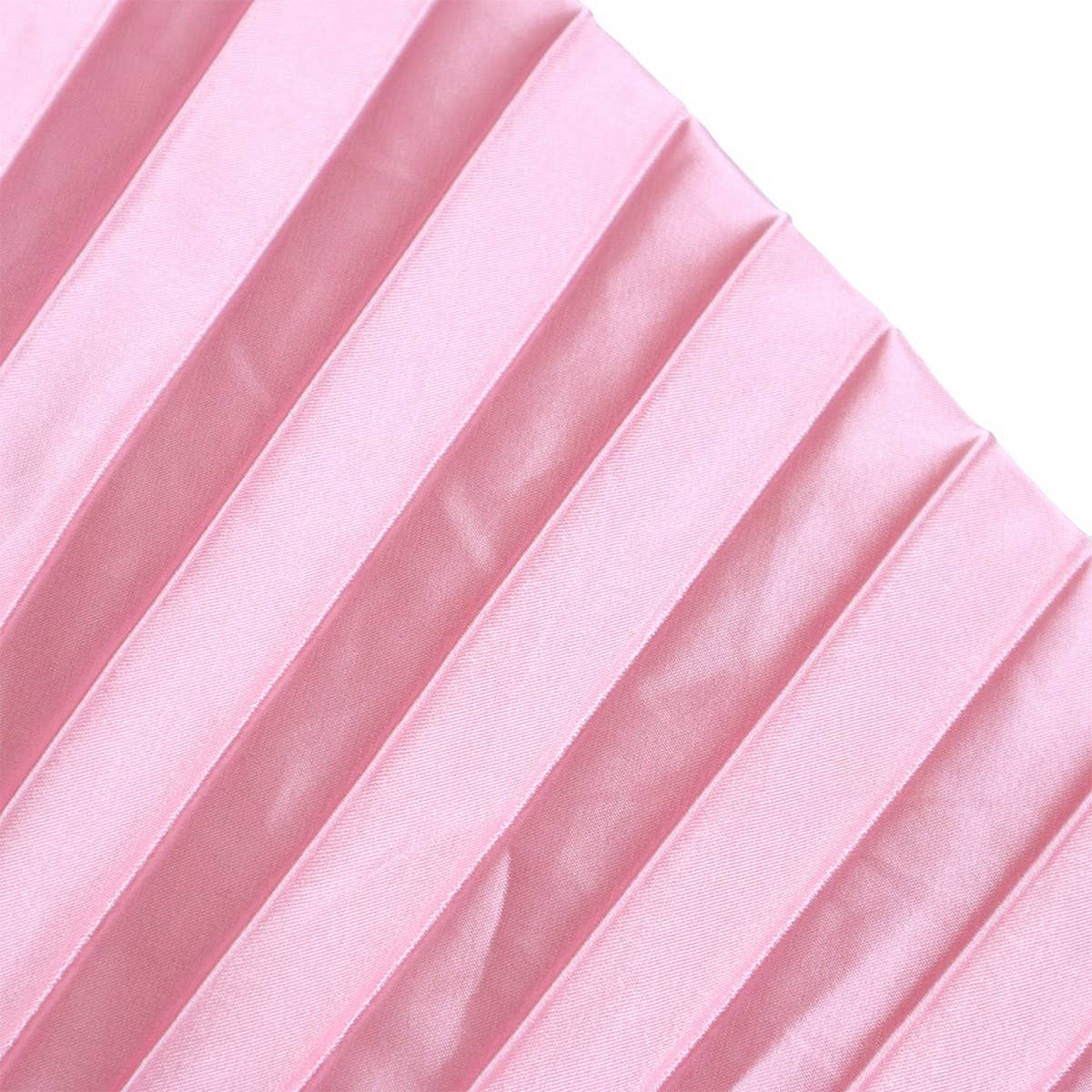 PLUS SIZE MID-HIGH WAIST PLEATED LONG SKIRT_CWDMD3676