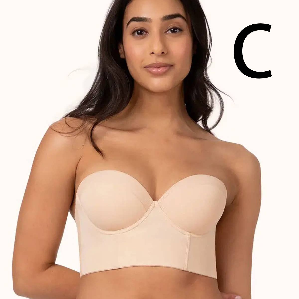 DETACHABLE SHOULDER STRAP BACKLESS  TOP bralette-CWMU0045