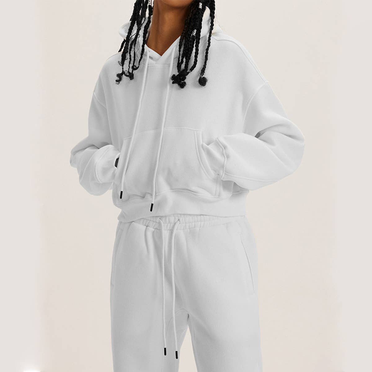 HOODED LONG-SLEEVED TOP HOODIE SET OF TWO SETS