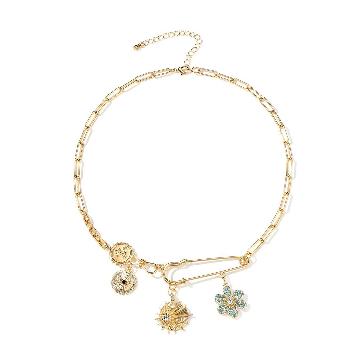 WOMEN'S DIAMOND RELIEF SMALL PENDANT NECKLACE