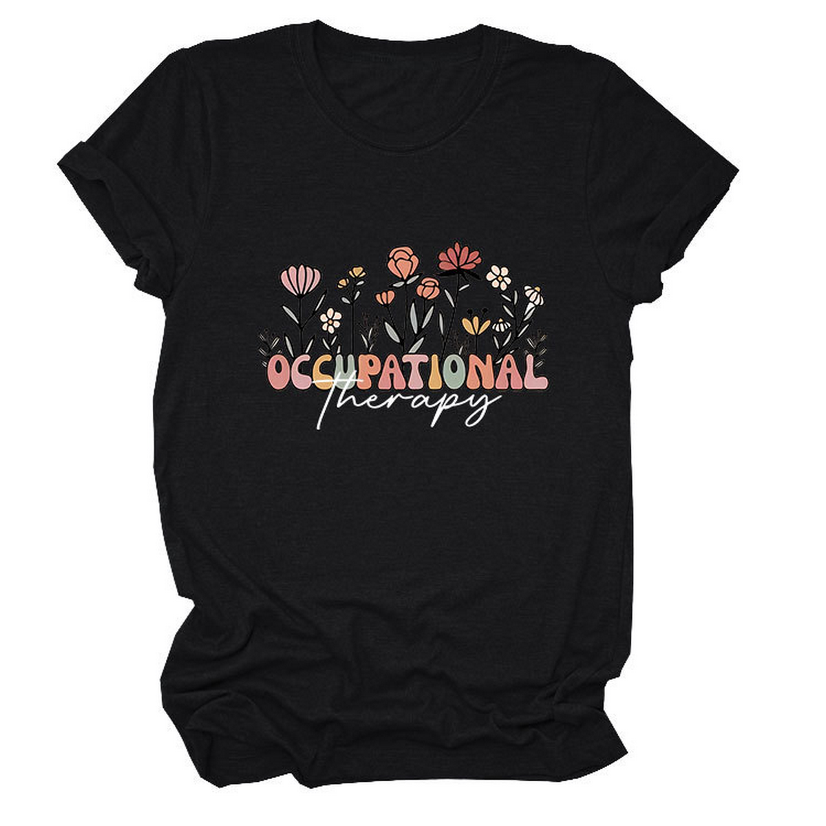 Casual Crew Neck Tee ??Occupational Therapy Theme_CWTTS1531
