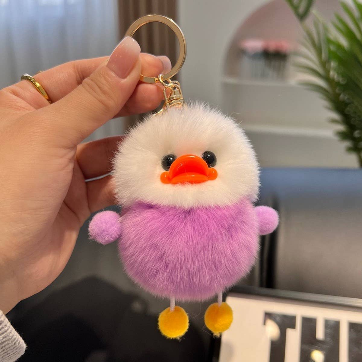 CUTE LITTLE YELLOW DUCK CAR KEYCHAIN BAG PENDANT