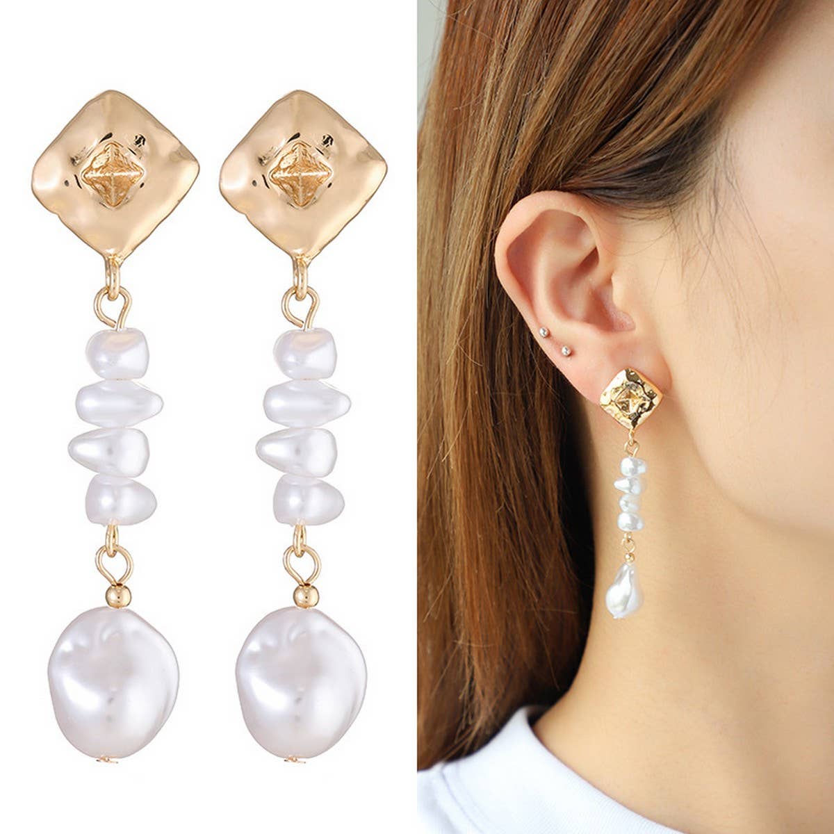 NEW AUTUMN FASHION TEMPERAMENT PEARL EARRINGS