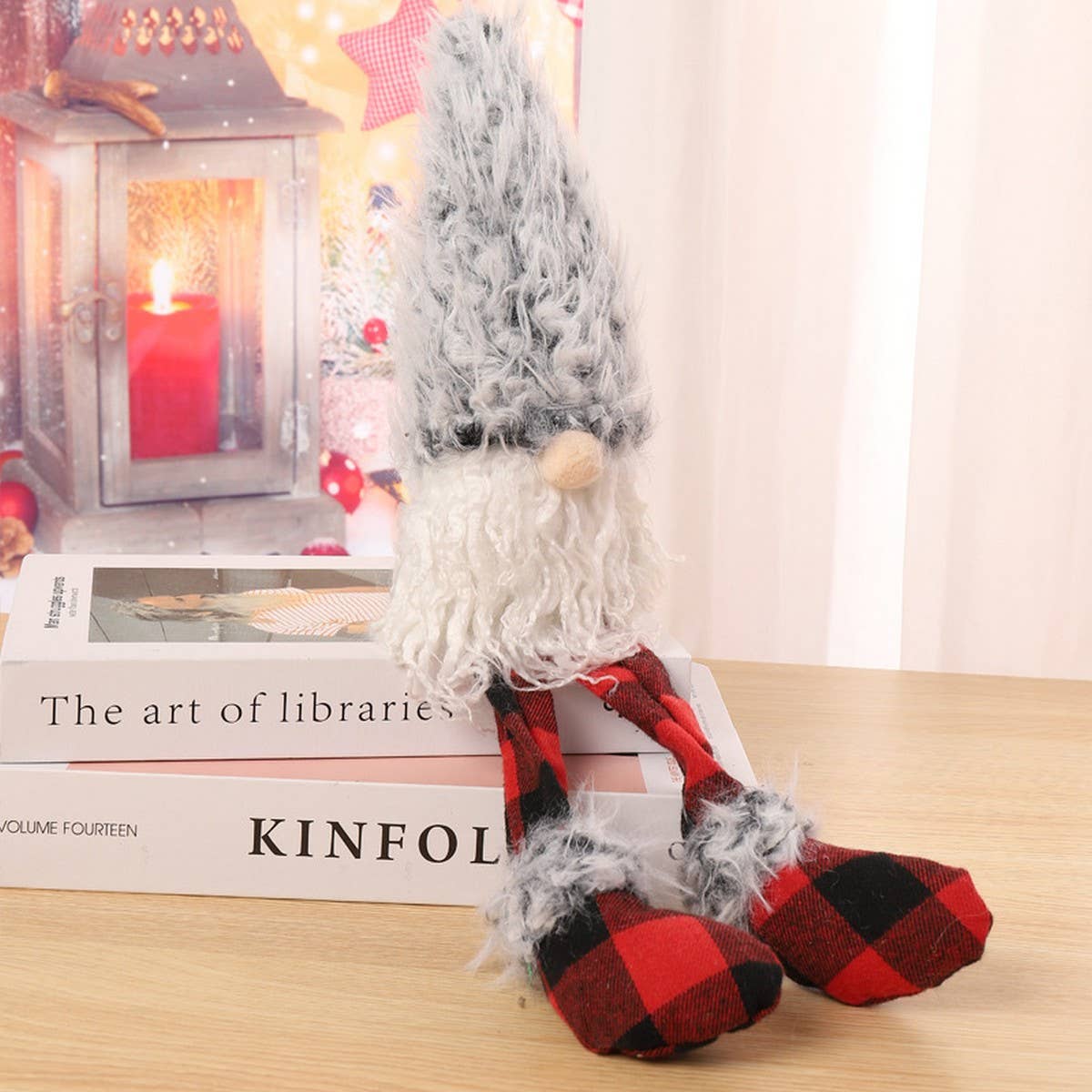 CHRISTMAS PLUSH FACELESS DOLL FIGURINE DECORATION