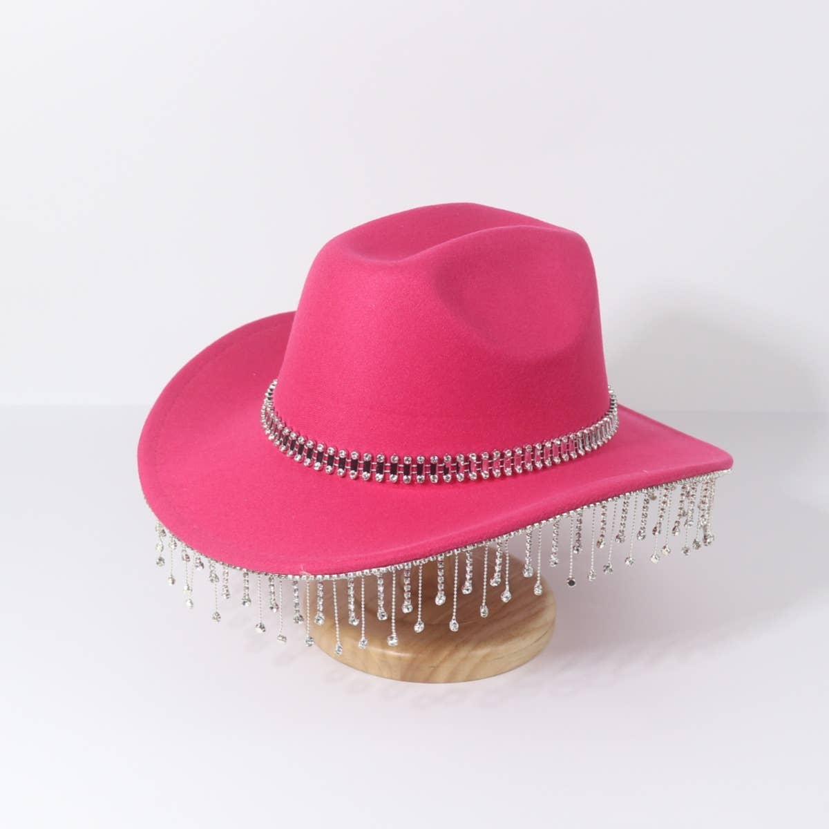 Tassel Trim Western Fedora Cowboy Jazz Hat_CWAH3635