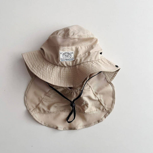 REMOVABLE CHILDREN'S COLOR-BLOCK BUCKET HAT_CWAH2870