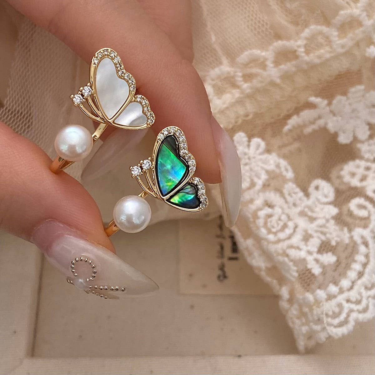 FASHION SWEET FRESHWATER PEARL OPEN RING FOR WOMEN_CWAJE3091