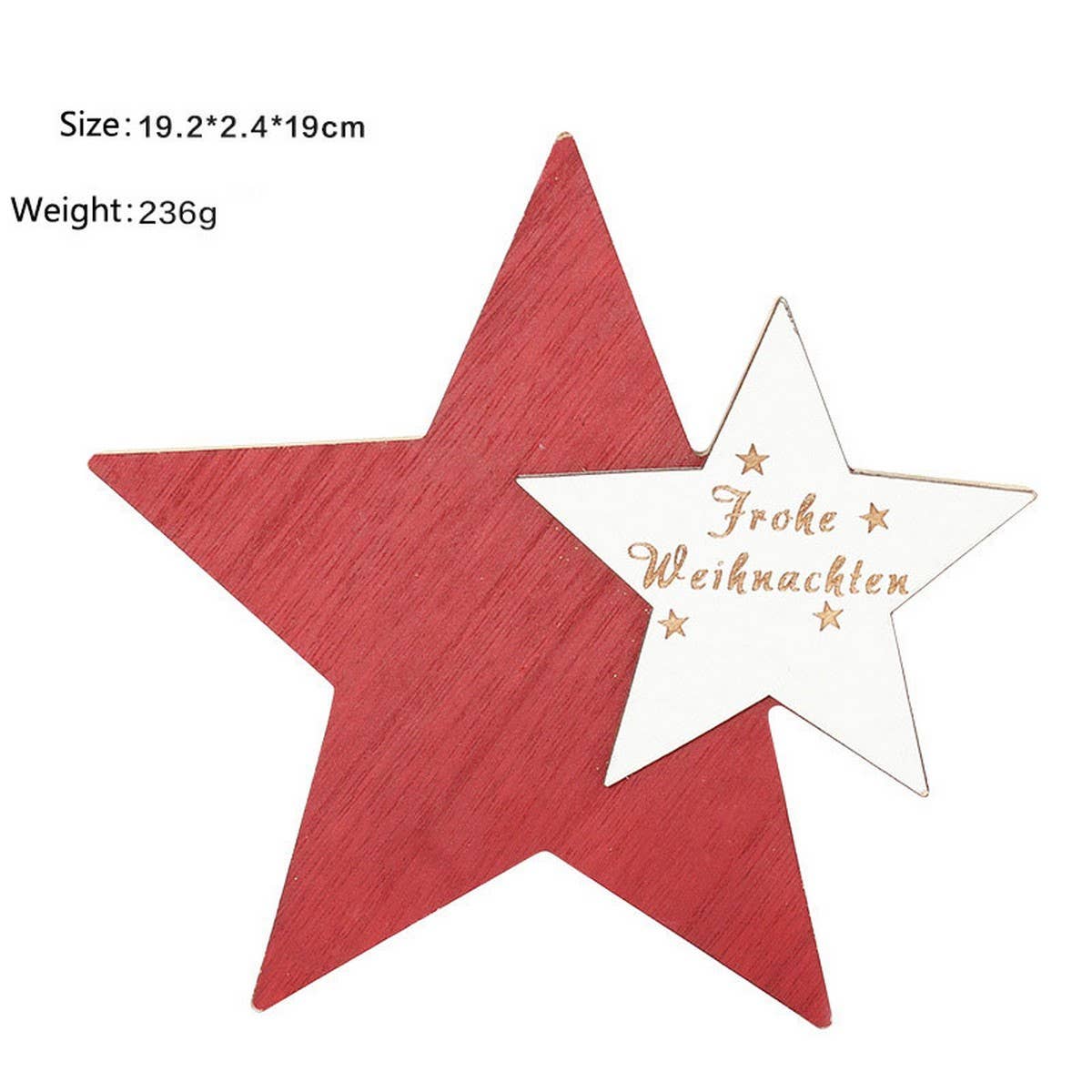 Christmas Two-Tone Painted Wooden Hanging Decor_CWAJE05391