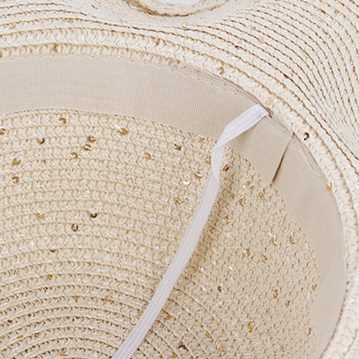 WOMEN CASUAL VISOR DOME WAVE BRIM STRAW HAT_CWAH1197