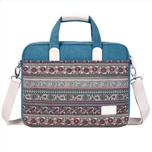 NEW ETHNIC PRINT CANVAS LAPTOP BAG_CWAB3320