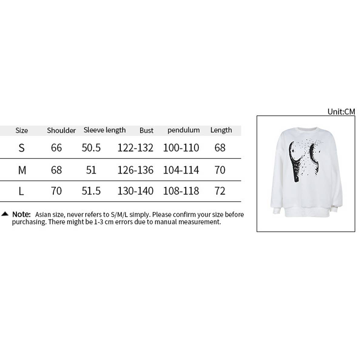 Simple casual loose solid color crew-neck printed hoodie