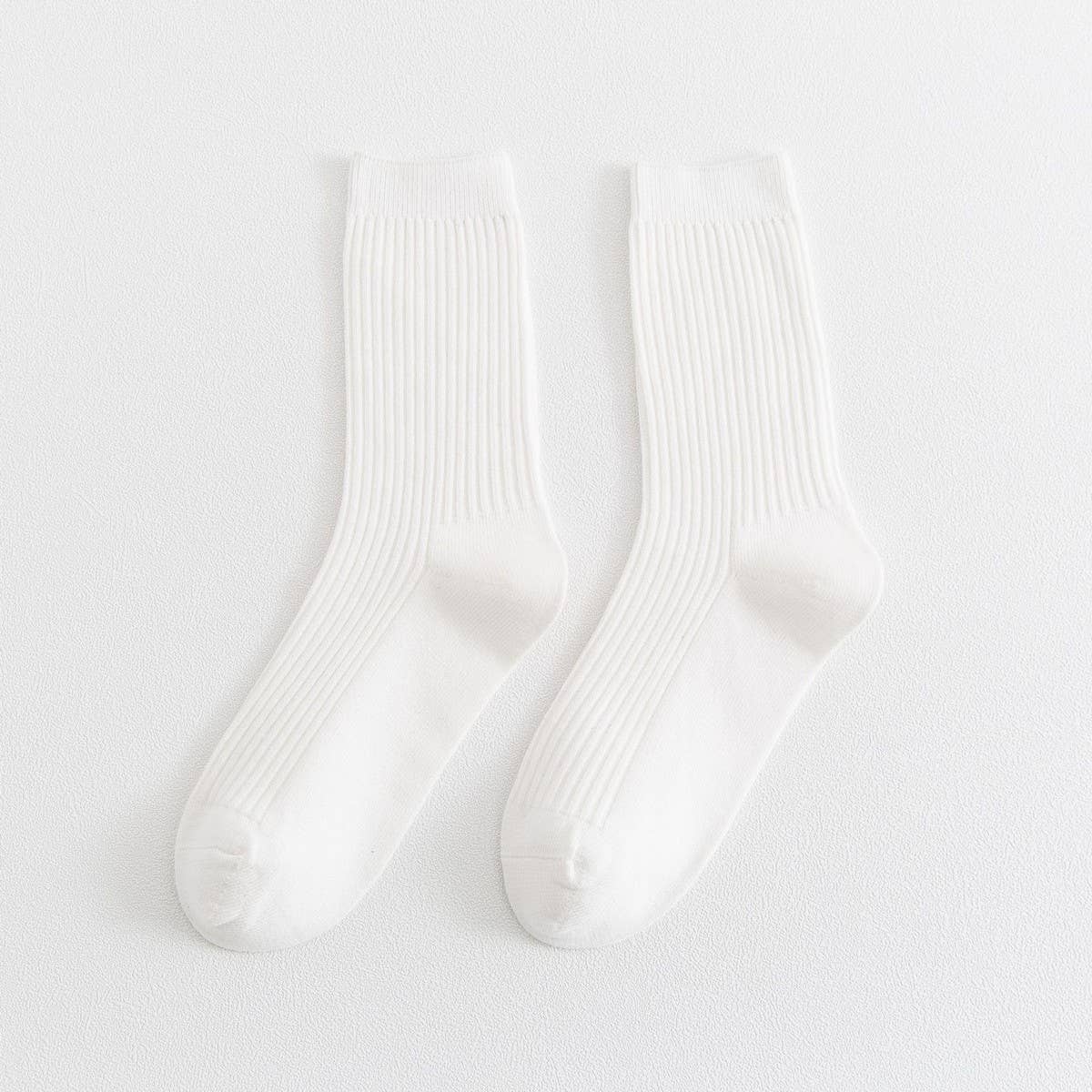 NEW ALL-MATCH DOUBLE-NEEDLE MID-CALF SOCKS