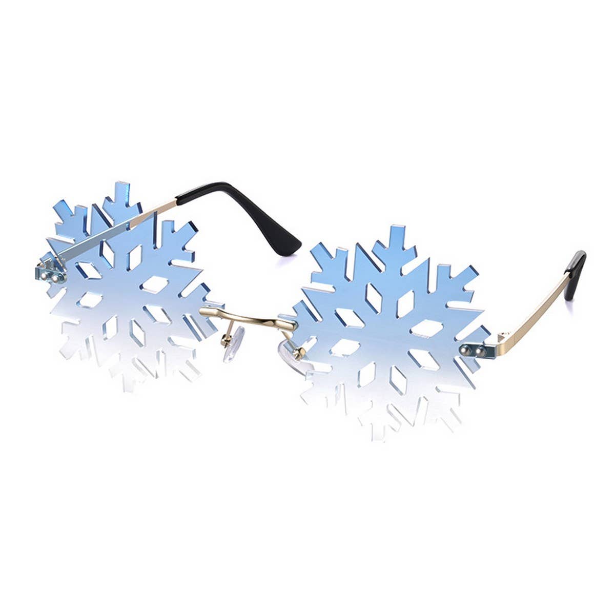 PERSONALIZED SNOWFLAKE LENS FRAMELESS SUNGLASSES_CWASG0682