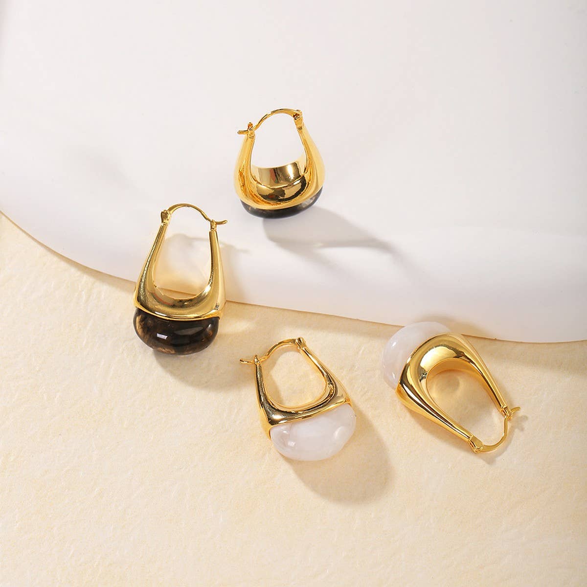 Minimalist Stainless Steel Smooth Teardrop Earrings