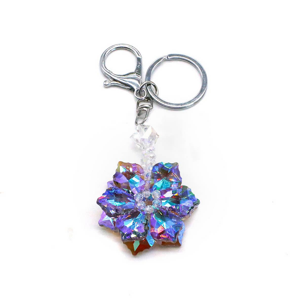 COLORFUL CRYSTAL FLOWER KEYCHAIN