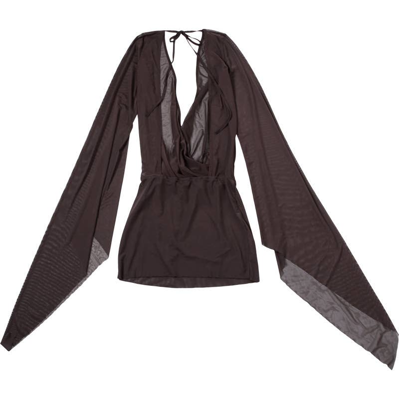 Sexy V-Neck Sheer Backless Strap Bodycon Skirt