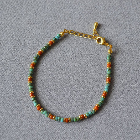 VINTAGE OIL PAINTING MAILLARD BEADED BRACELET