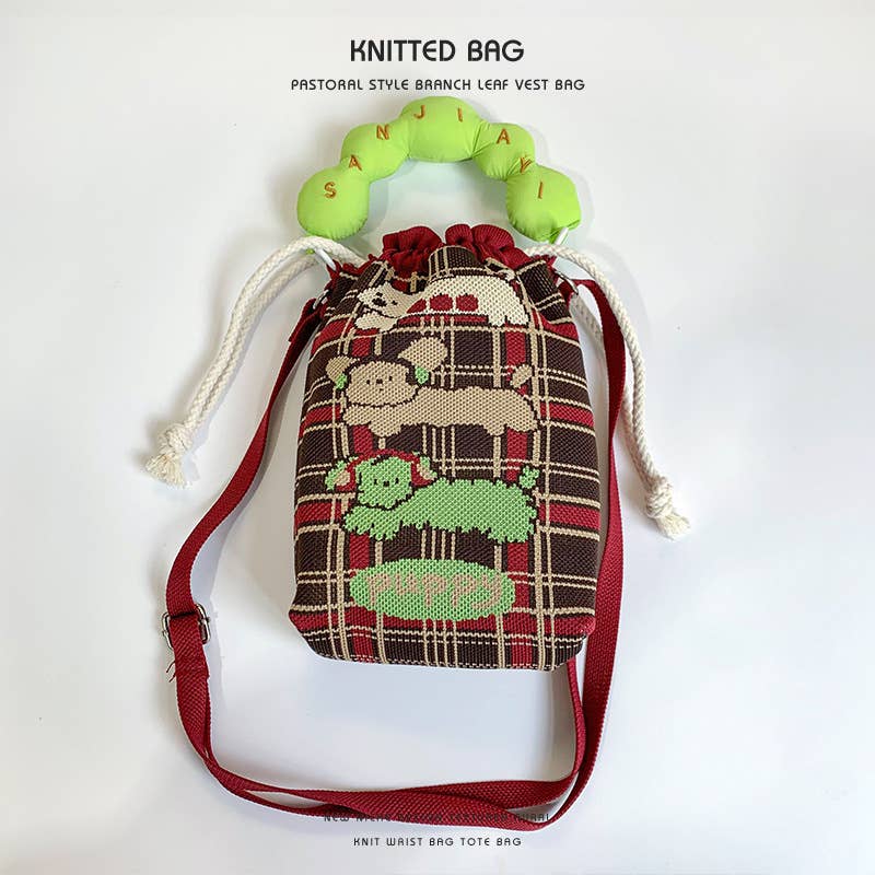 Convenient to carry with you woven lucky bag
