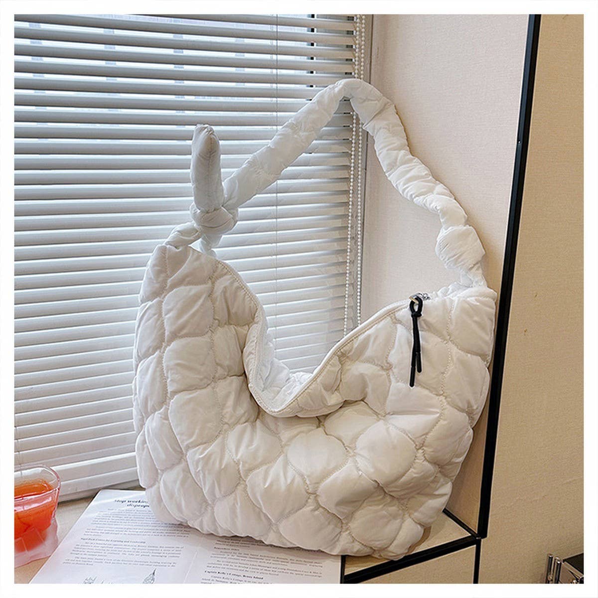 Trendy Oversized Tote Bag Bow Hobo Purse_CUAB00512