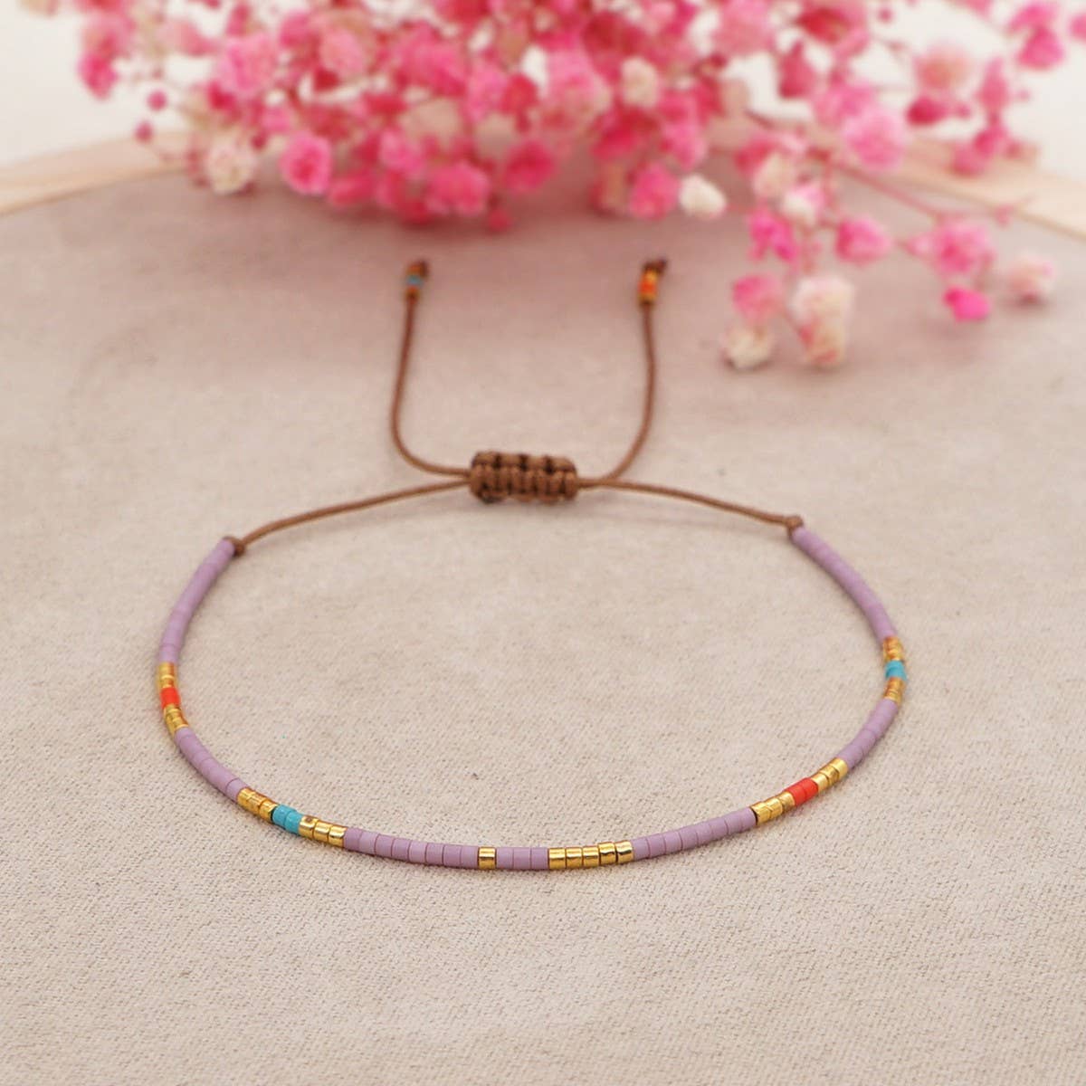HAND-WOVEN MILLET BEADED STACKING BRACELET