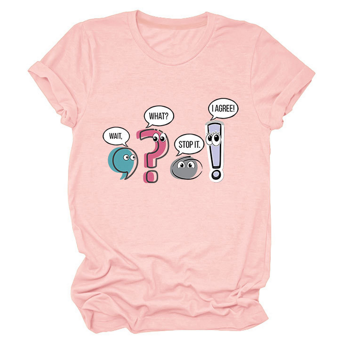 Chic Fun Casual Women's Crew Neck Tee_CWTTS1504