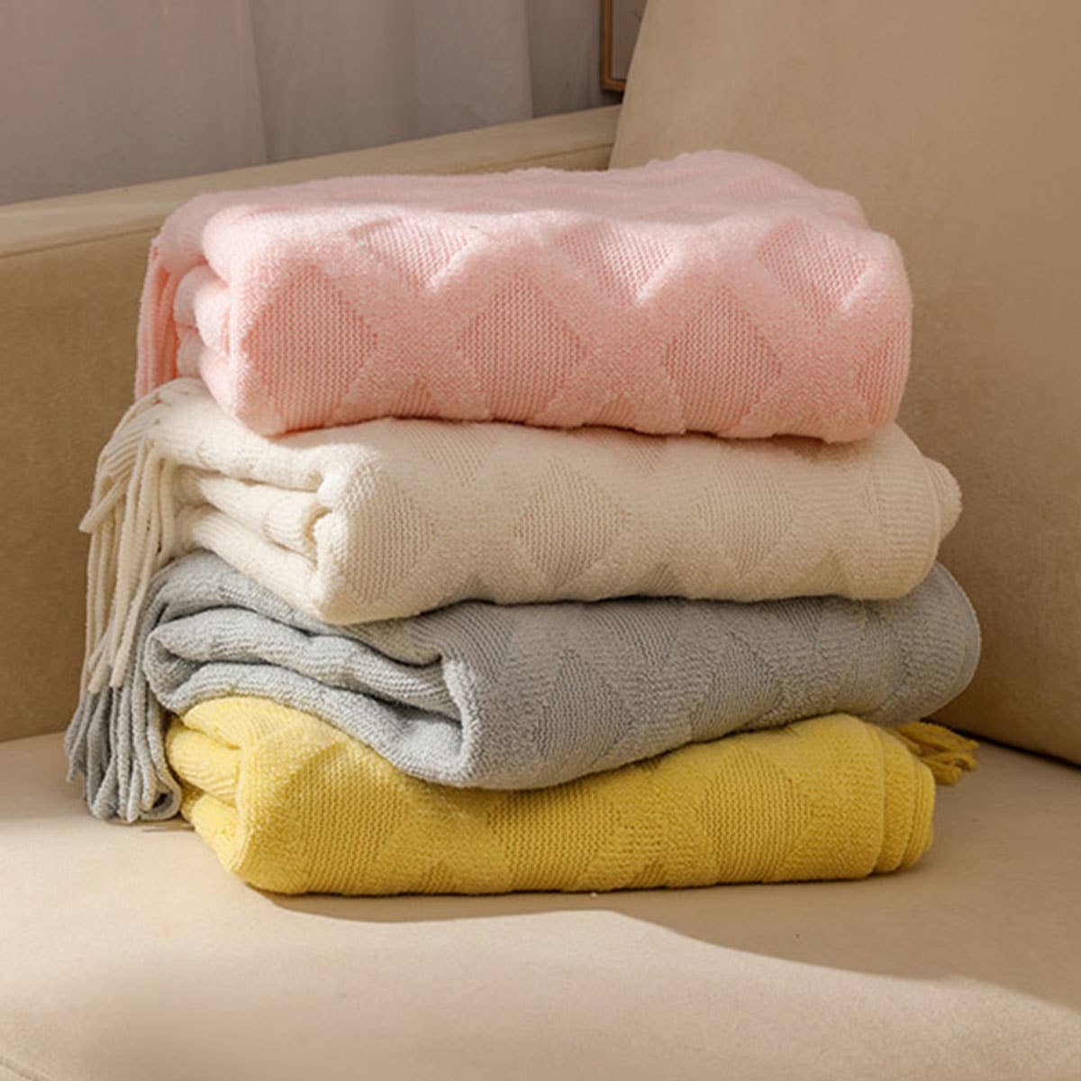 SOFT WARM AND COMFORTABLE TASSEL SOFA BLANKET_CWMM0215