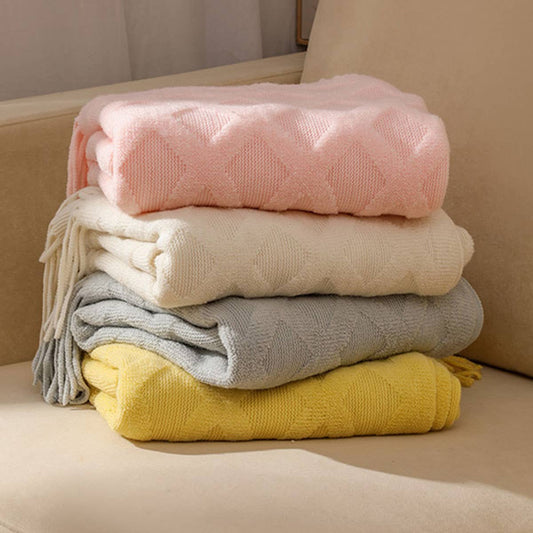 SOFT WARM AND COMFORTABLE TASSEL SOFA BLANKET_CWMM0215