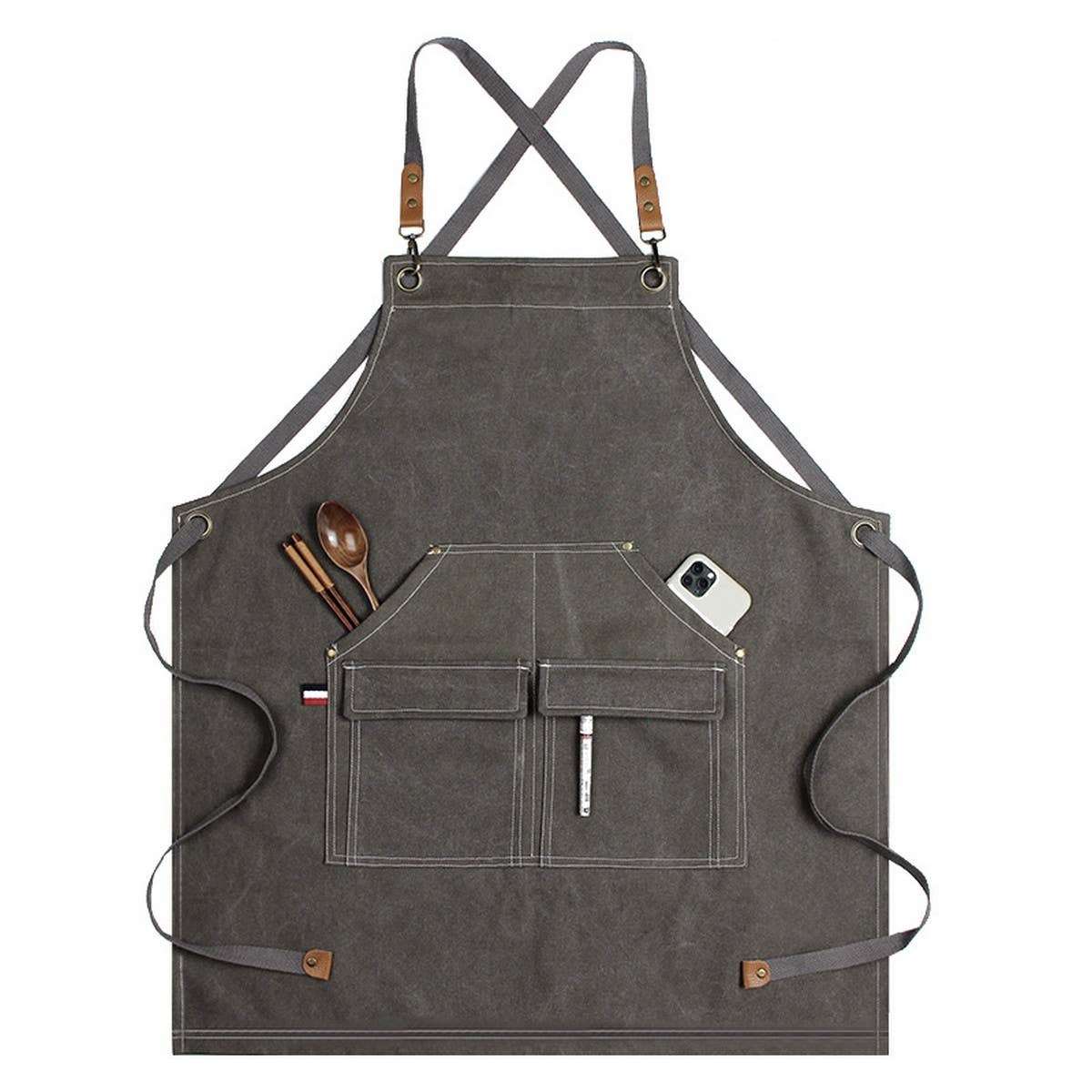 CWMM1830_Denim Canvas Apron Multi-Functional Home Work Apron