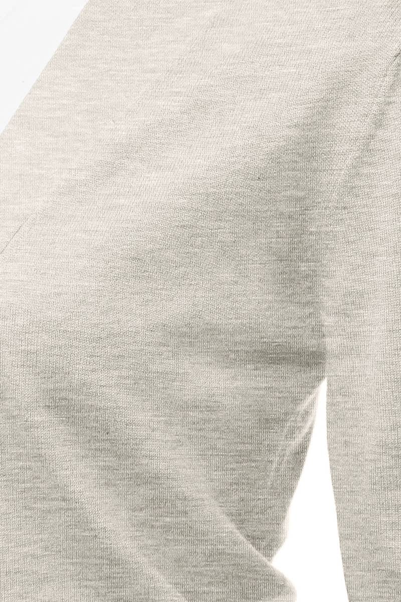 AWOCAS074_Basic 3/4 Sleeve Open Front Cropped Cardigan