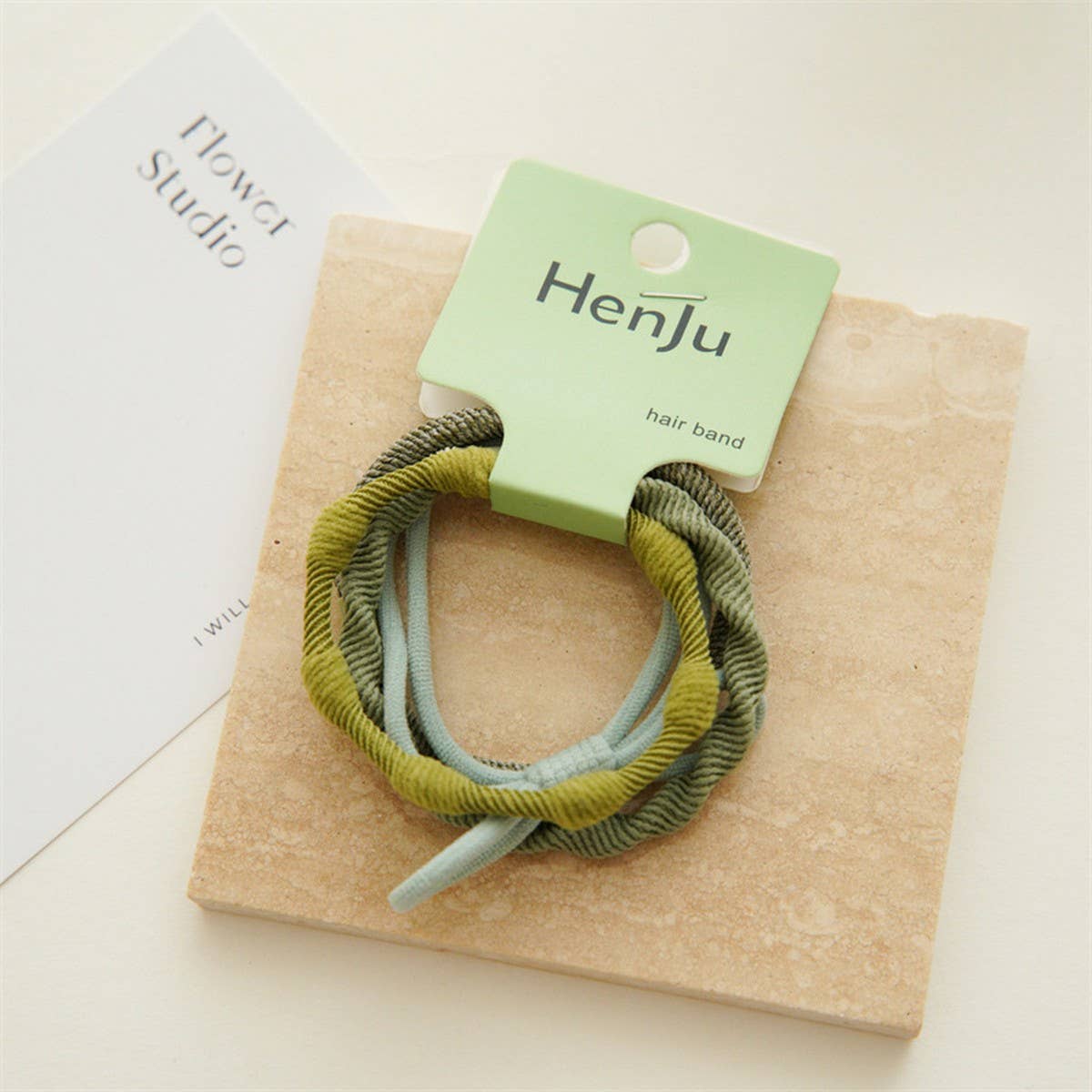 4 PIECES OF CANDY-COLORED SIMPLE HAIR TIES_CWAHA1130