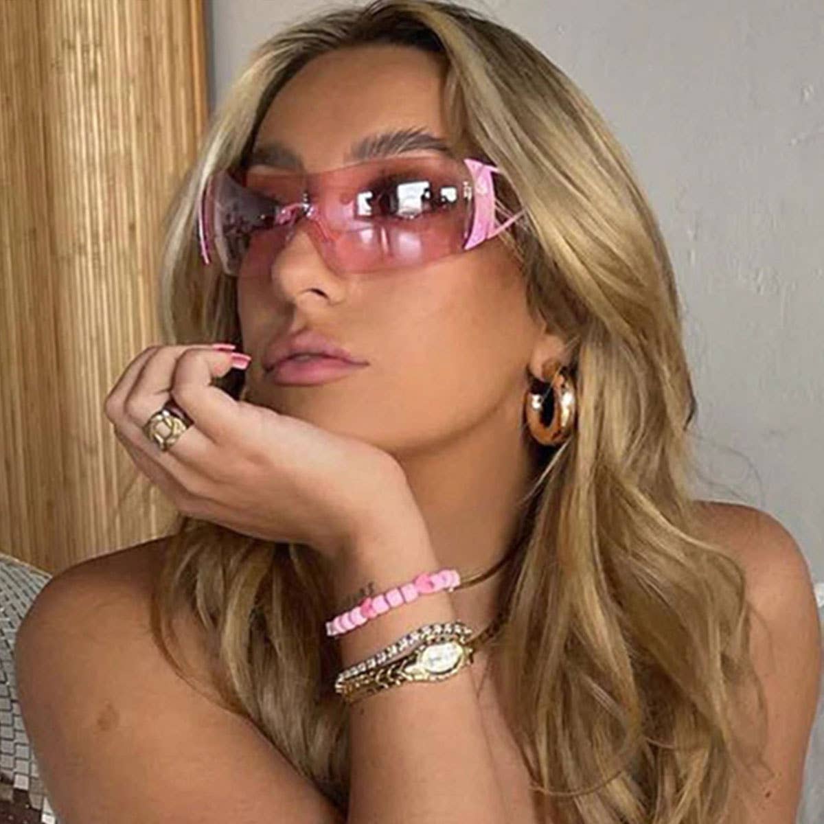 FRAMELESS Y2K TECH SENSE FASHION SPORTS SUNGLASSES