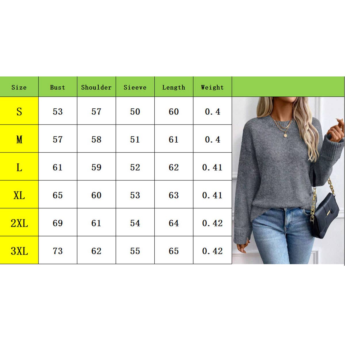 SOLID COLOR CREW NECK COMFORTABLE CASUAL SWEATER