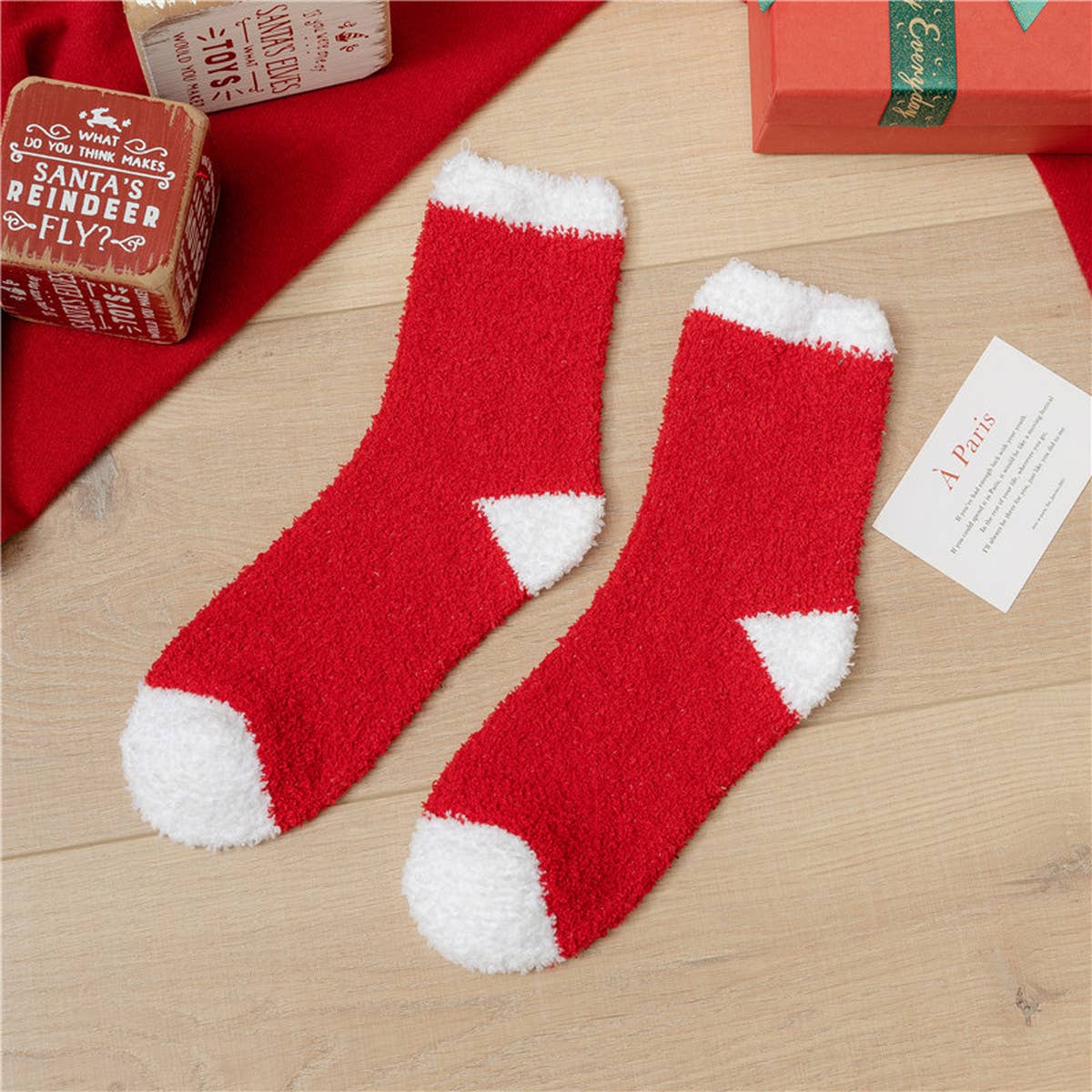 CHRISTMAS SOFT PLUSH SOCKS