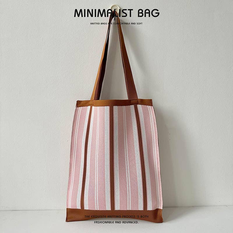 Niche cute panda knitted single-shoulder bag