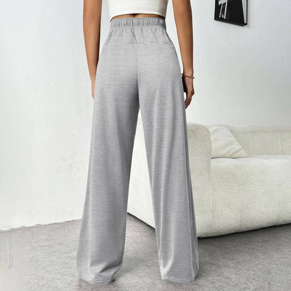 Side pocket straight-leg thickened sweatpants
