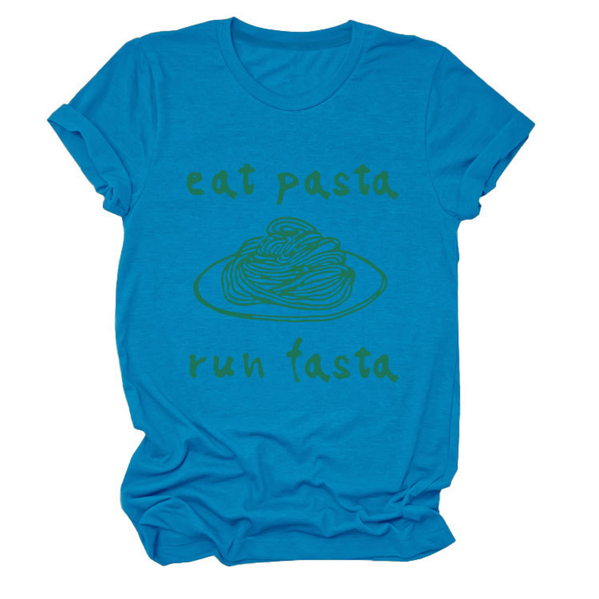 Trendy Women¡¯s Short Sleeve Tee ? Eat Pasta Run