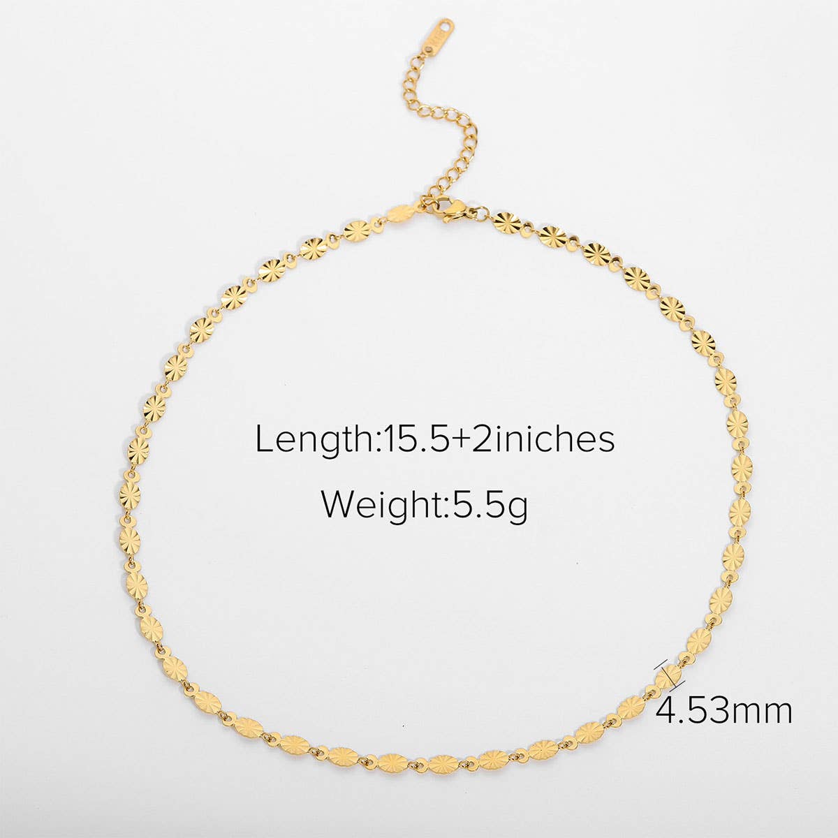 MULTILAYER GOLD PLATE STAINLESS STEEL NECKLACE