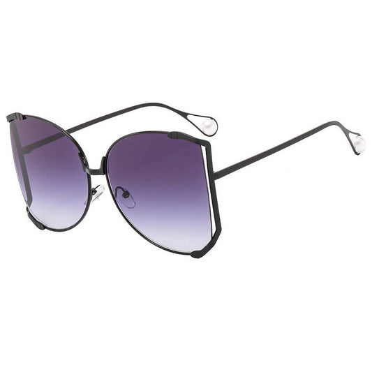 Runway Oversized Sunglasses with Gem Arms