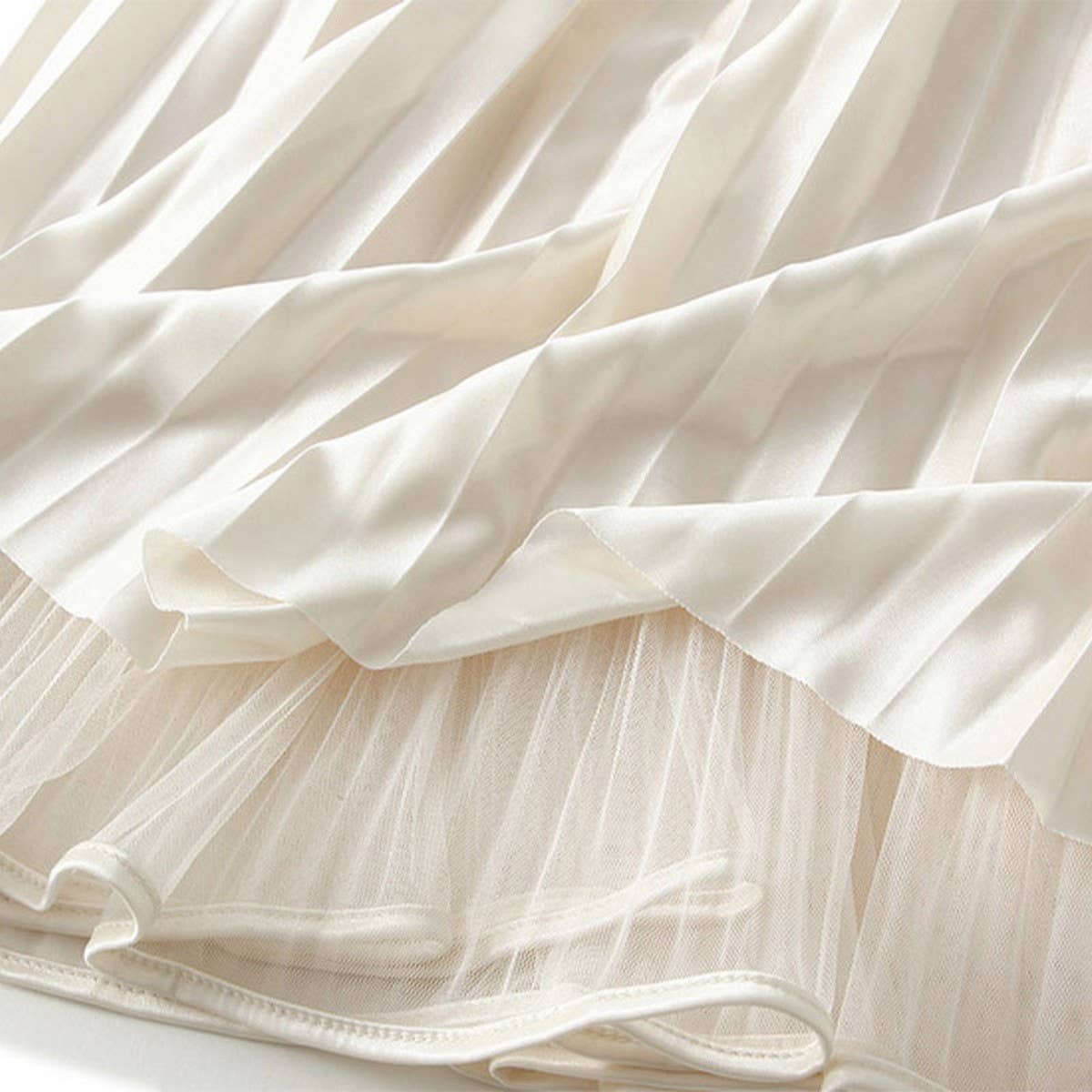 Reversible High-Waist A-Line Mesh Midi Skirt