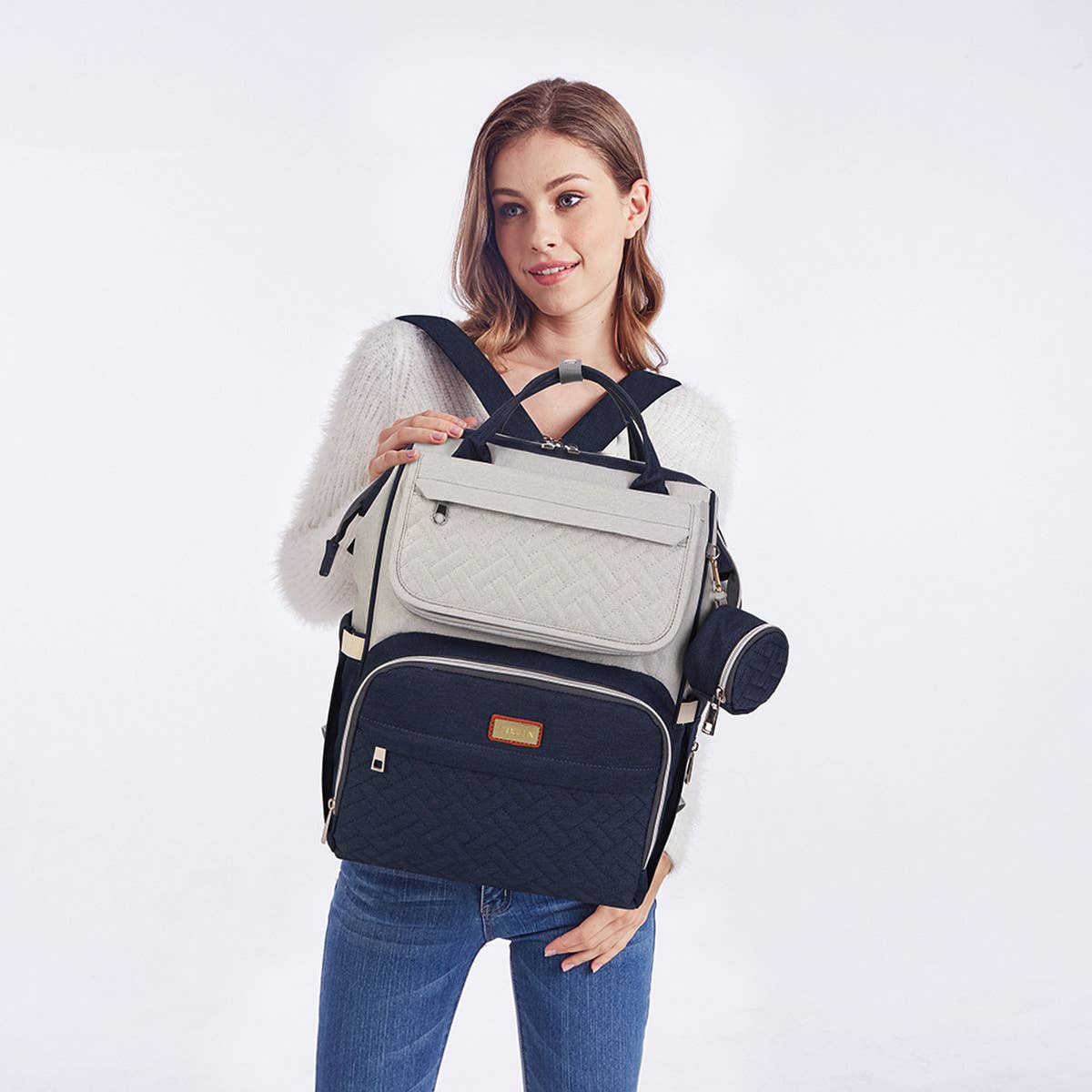 SIMPLE MULTIFUNCTIONAL MOTHER AND BABY BAG_CWAB2240