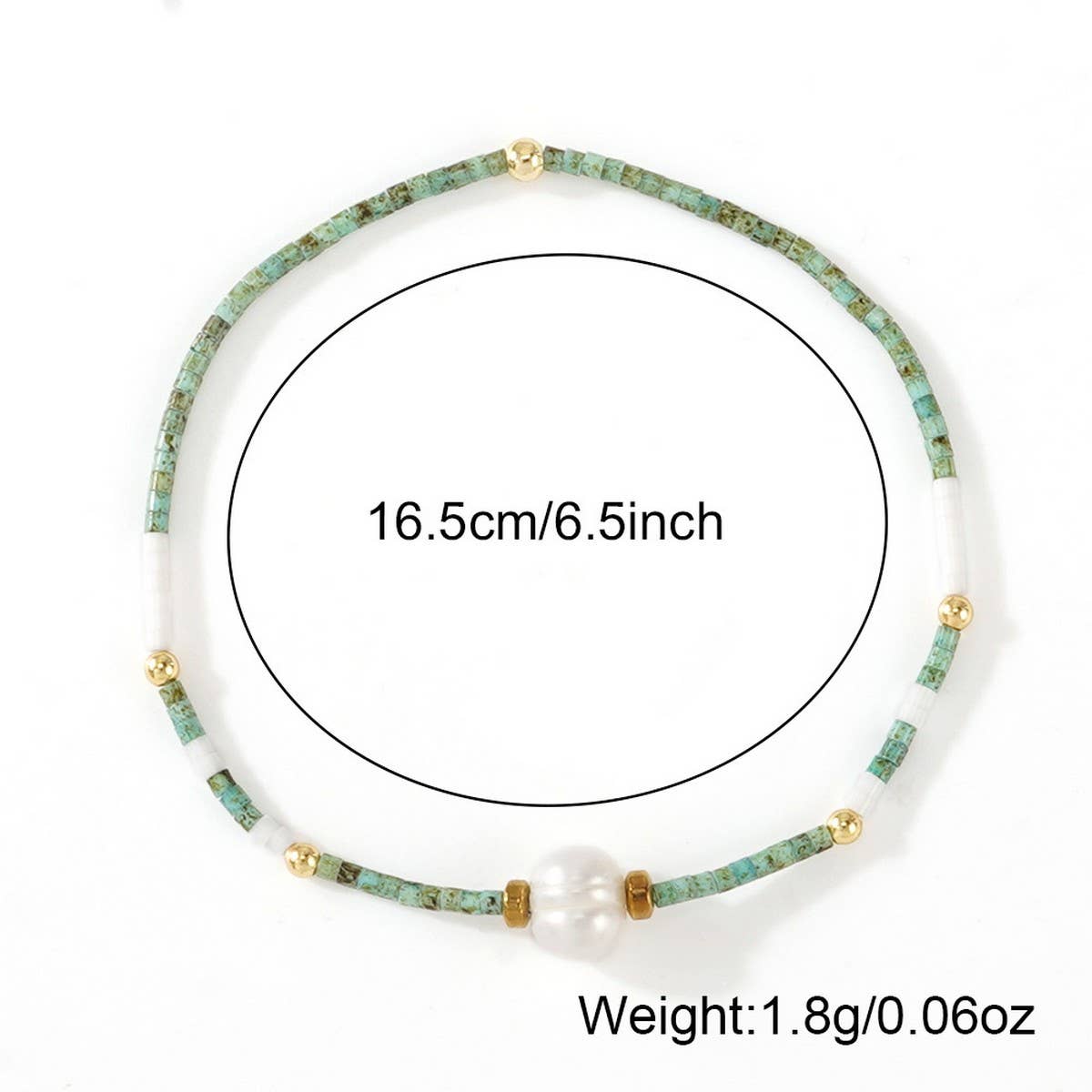 ZEBRA CAMOUFLAGE RICE PEARL SINGLE PEARL BRACELET_CWMM3865