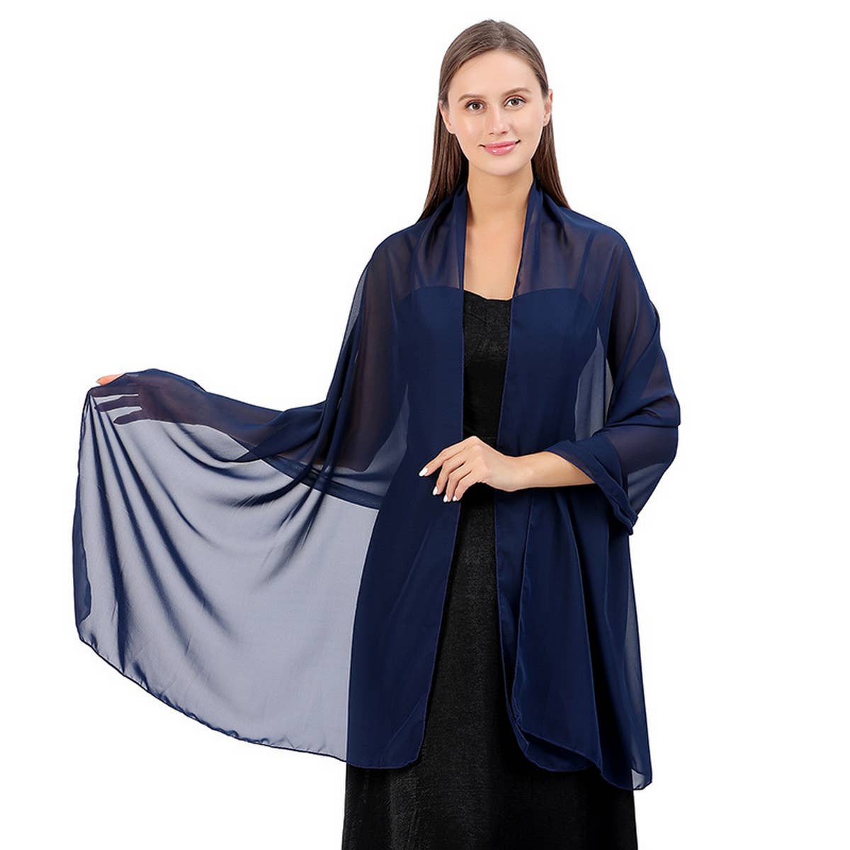 WOMEN SOLID COLOR EVENING SHAWL