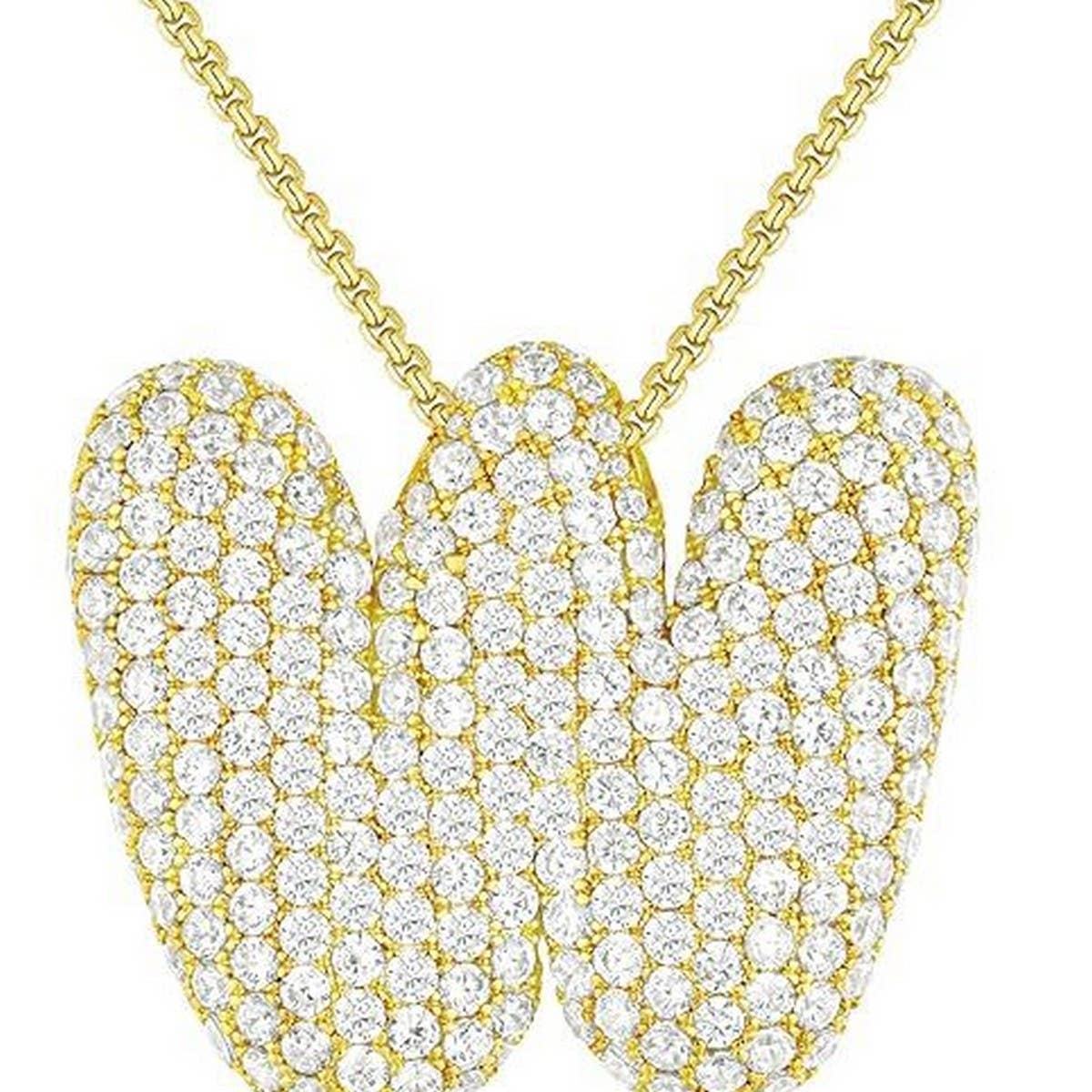 26 Letters Necklace - Copper Zirconia Pendant_CWMM5864