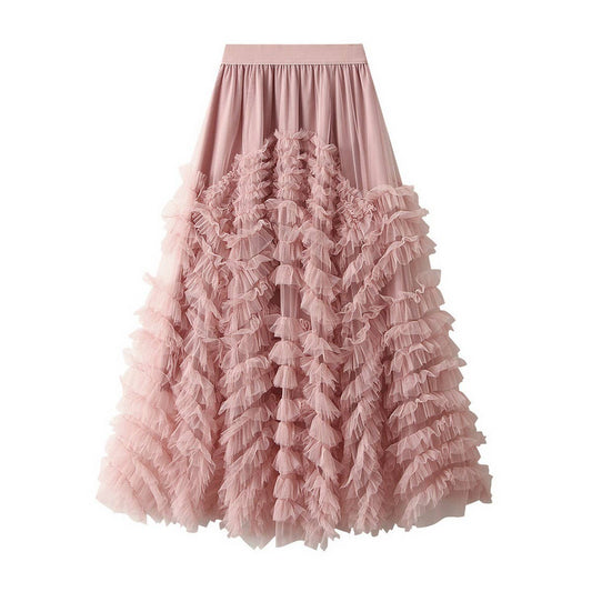 Deluxe Tulle Tiered Maxi Skirt with Flare