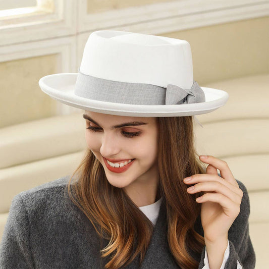 WOMEN'S VINTAGE WIDE-BRIMMED FEDORA FASHION HAT_CWAH1974