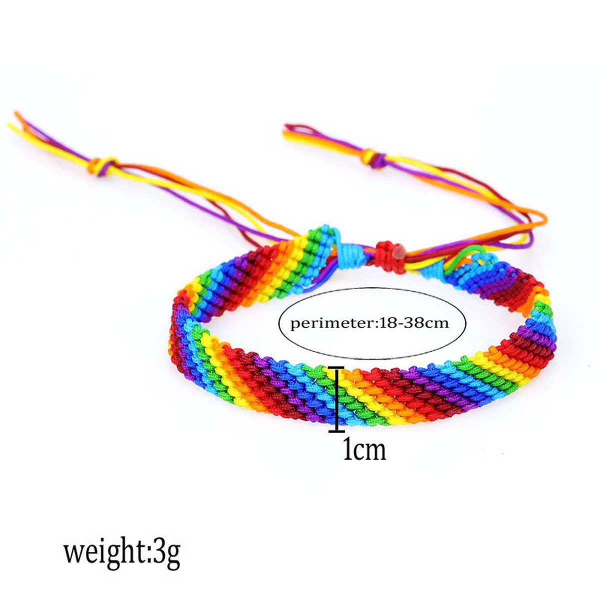 COLORFUL ROPE RAINBOW HAND-WOVEN BRACELET