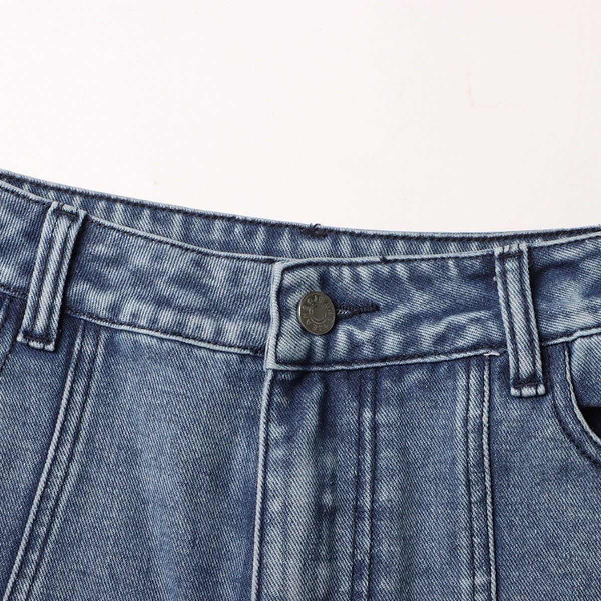 TRENDY PATCHWORK STRAIGHT LEG JEANS