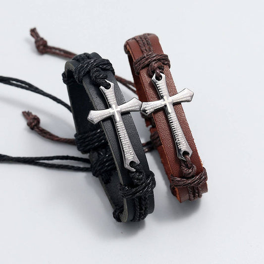 SIMPLE ADJUSTABLE VINTAGE LEATHER BRACELET