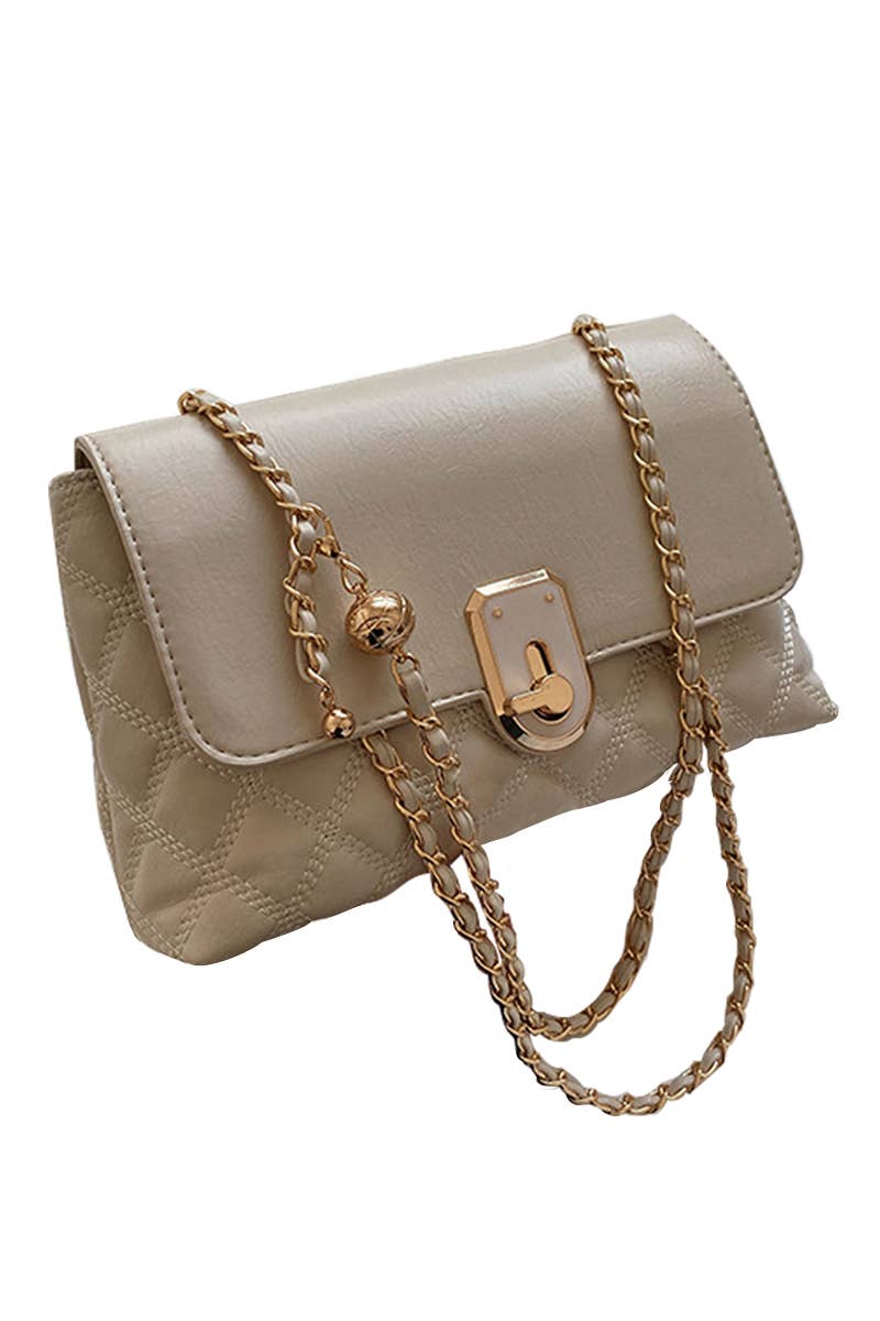 DOUBLE STRAP QUILTING WOMEN SHOULDER BAG_CWAB0534